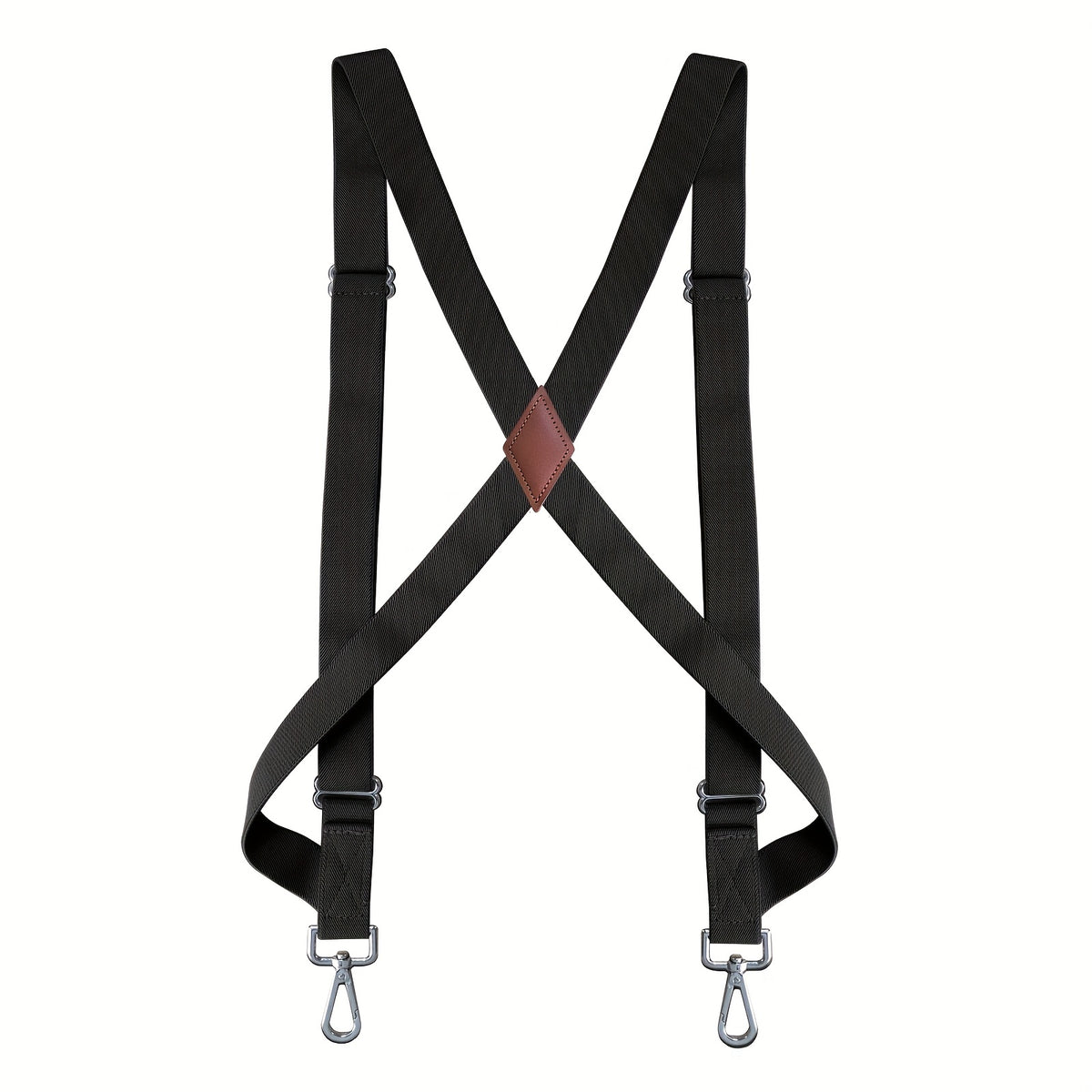 Men's Heavy Duty Trucker Suspenders 2" Wide X-back 2 Snap Hooks