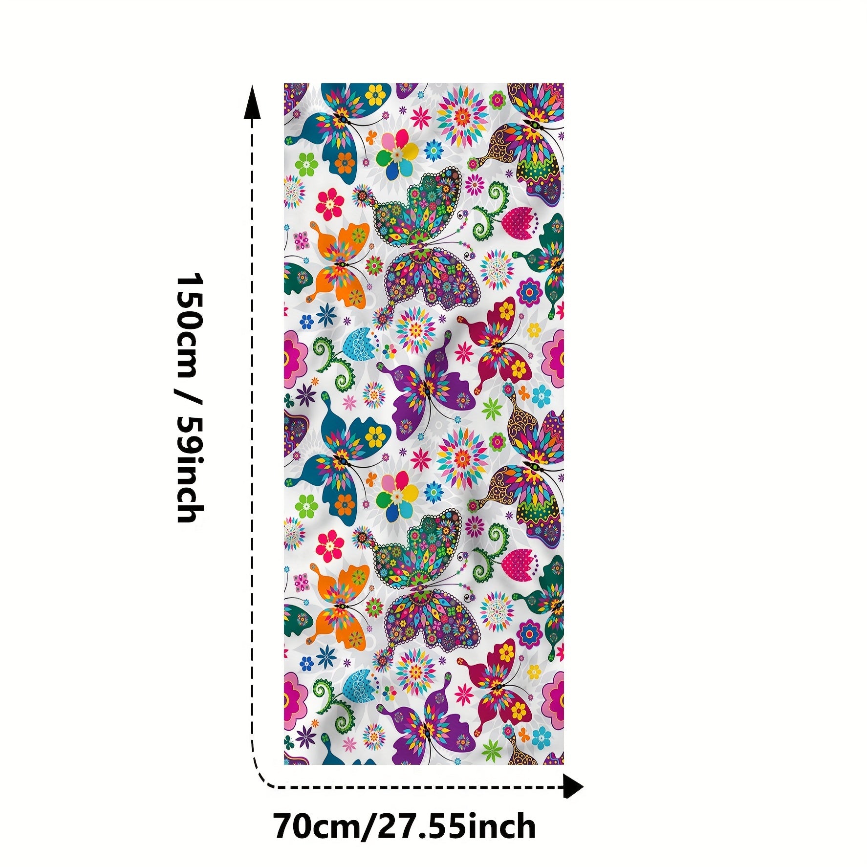 Colorful Butterfly Beach Towel Quick Drying Microfiber Soft for Travel Swim Pool