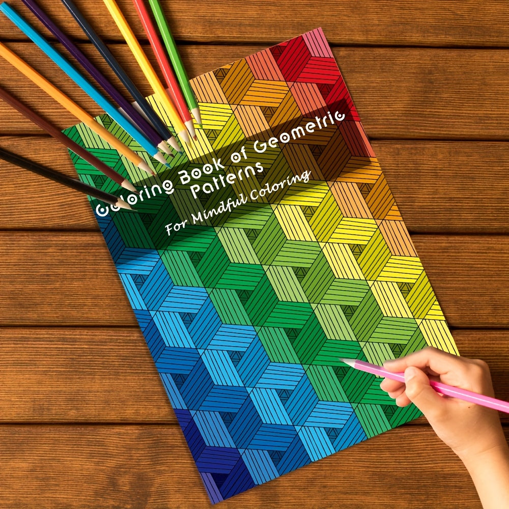 Geometric Patterns Coloring Book for Adults - Perfect Gift for Mindful People