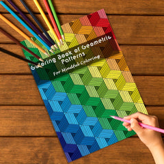 Geometric Patterns Coloring Book for Adults - Perfect Gift for Mindful People