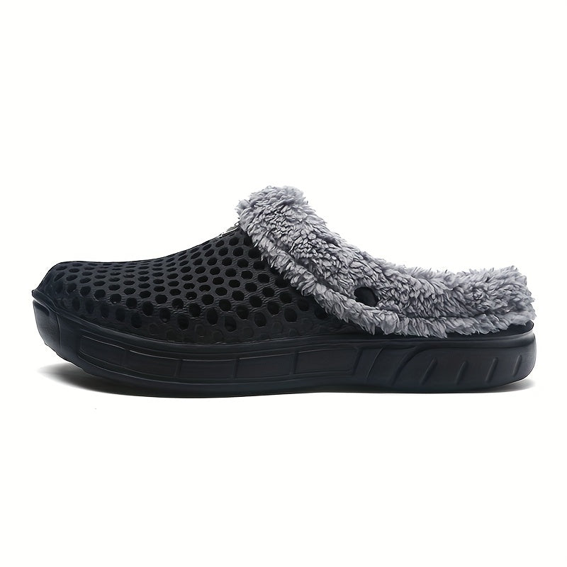 Women's Plush Lined Slip On Clogs Winter Indoor Shoes