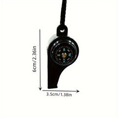 3 In 1 Whistle Portable Survival Whistle Compass Thermometer