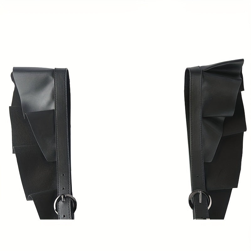 Gothic Ruffle Chest Harness Belt Body Suspenders