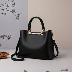 Versatile Large Capacity Cowhide Handbag for Women