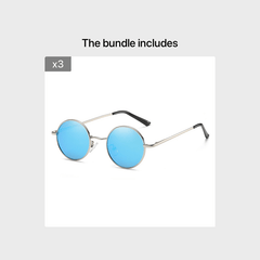 Polarized Round Sunglasses Vintage Circle Hippie Sun Glasses