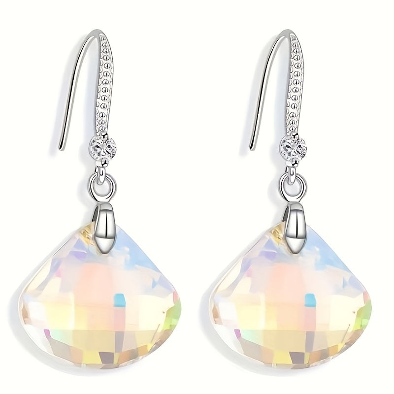 Geometric Heart Drop Earrings for Women