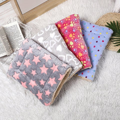 Cartoon Gray Large Bone Pattern Thickened Double Layer Pet Mat