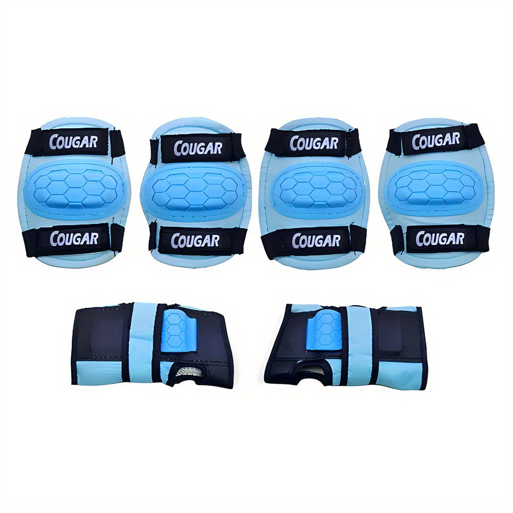 Adjustable Knee & Elbow Protection Set for Kids, S Size 3-8 Yrs, M Size 7-12 Yrs