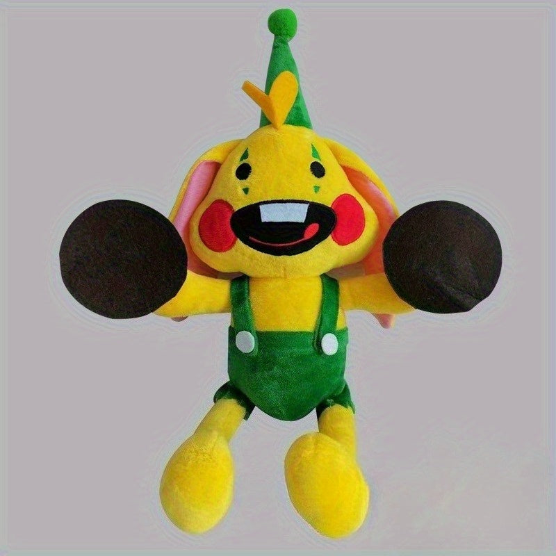 Yellow & Green Long Eared Rabbit Plush Toy, Soft Stuffed Animal for Kids