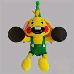 Yellow & Green Long Eared Rabbit Plush Toy, Soft Stuffed Animal for Kids