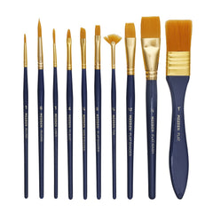 10 Pack Acrylic Brush Set for Artists Beginners Adults