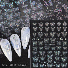 Butterfly Laser Nail Decals for DIY Nail Art