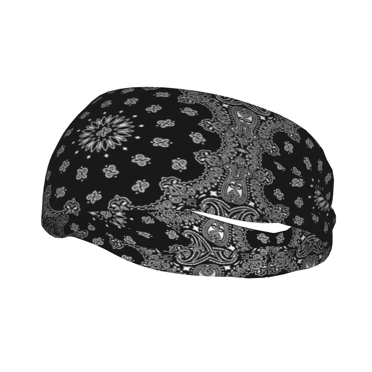 Retro Paisley Unisex Sports Headband Sweat Wicking Stretchy Polyester