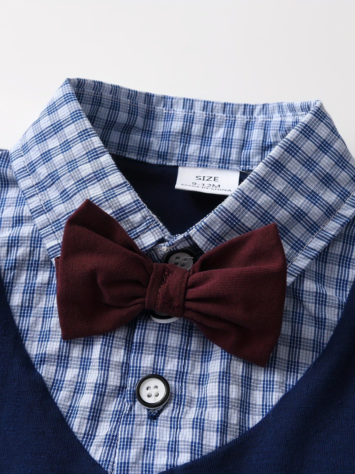 Baby Boy's Handsome Set Lapel Bow Tie Shirt & Coat & Pants Set