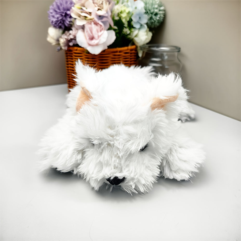 Highland Brown Panda Dog Plush Doll for Office Decoration