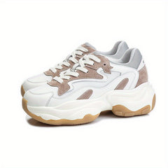 Non Slip Breathable Athletic Chunky Sneakers Lace Up Running Shoes