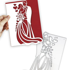 Wedding Couple Border Metal Cutting Dies Stencils DIY Scrapbooking Decorative