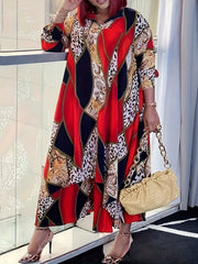  Retro Dress Women's Plus Leopard & Paisley Print Maxi Dress