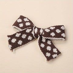 Kids Bow Hairpin Knitted Floral Baby Hair Hoop Soft Hairpin