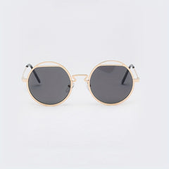 Y2K Round Metal Sunglasses Retro UV400 Sun Shades Glasses