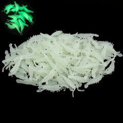 100pcs Soft Silicone Shrimp Fishing Lures Artificial Luminous Baits