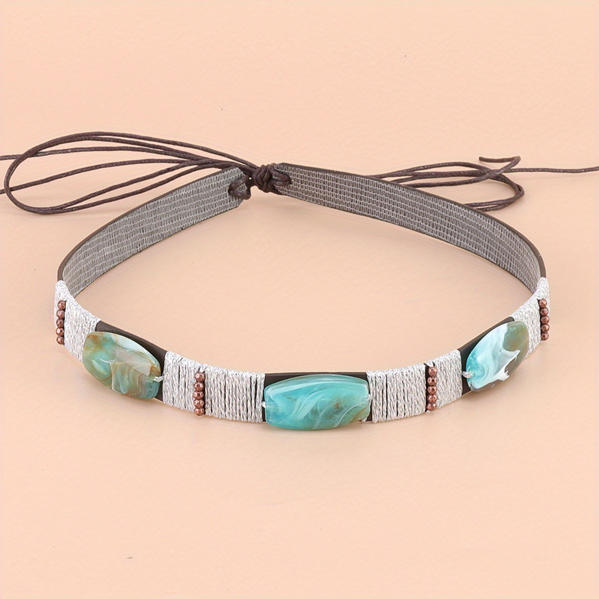 Boho Turquoise Tassel Hat Band Western Style Cowboy Cowgirl Hatband