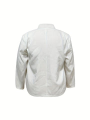  Solid Long Sleeve Workwear Blazer