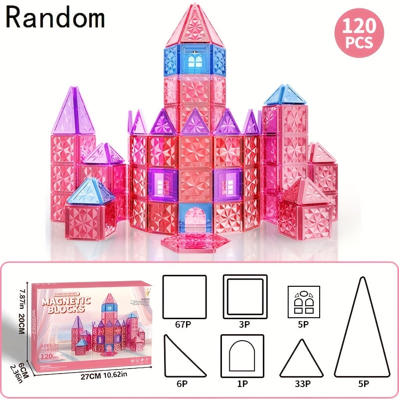 Princess Castle Magnetic Tiles Building Block Set