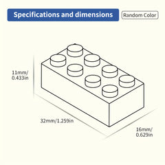 40pcs 2X4 High Brick Small Particle Building Blocks Creative DIY Toy