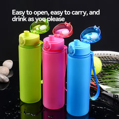 17oz 500ml Frosted Sports Water Bottle Leak Proof BPA Free Reusable