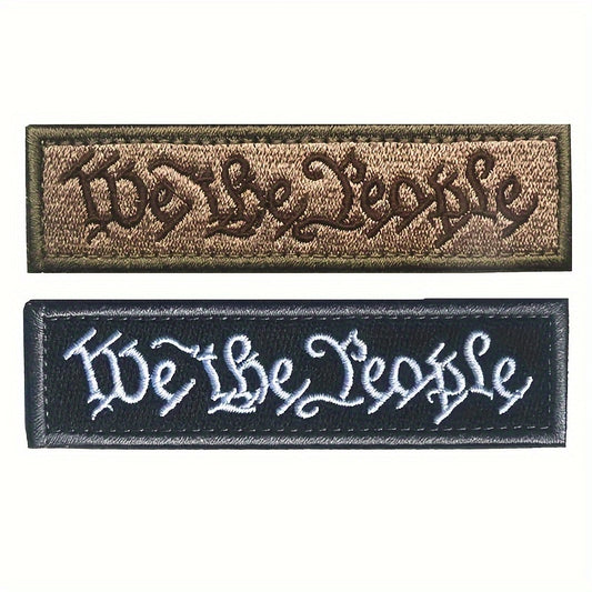We The People Embroidered Morale Patch PVC Applique