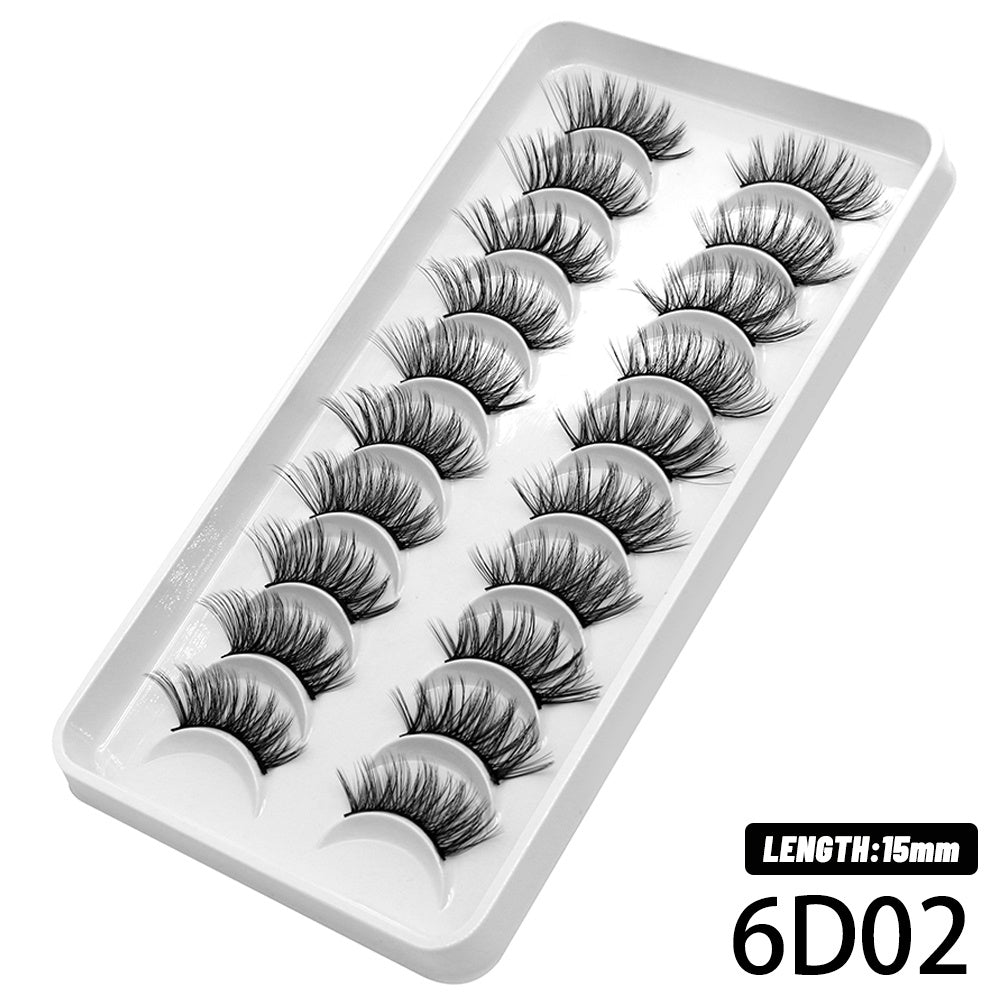 10 Pairs Natural Half Eye False Eyelashes Long Makeup 3D Eyelashes Extension