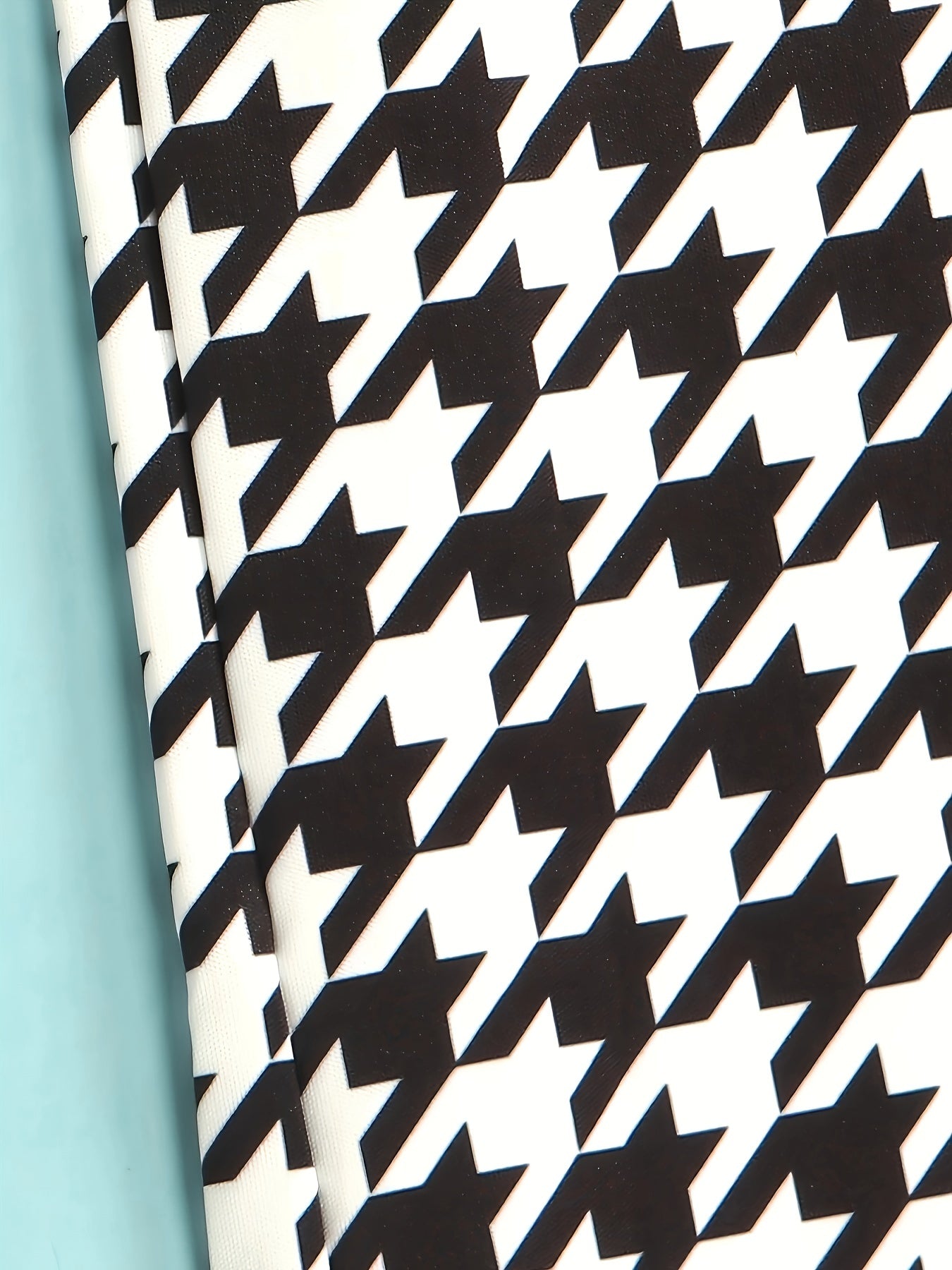  Houndstooth Print High Rise Flared Leg Trousers