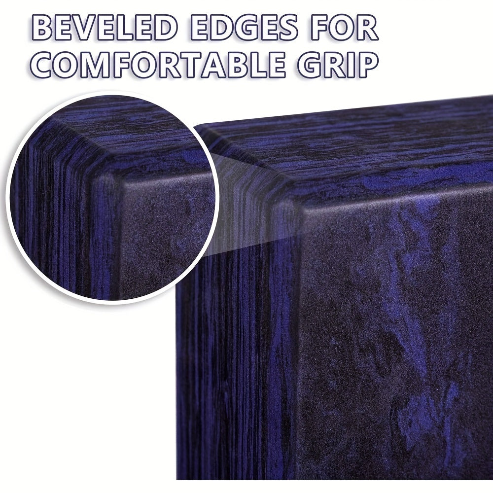 High Density Striped Yoga Blocks - Non Slip Yoga Bricks
