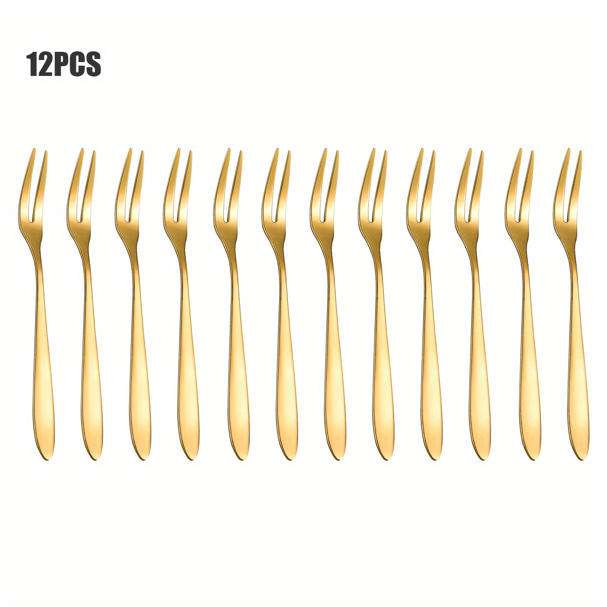 12pcs Stainless Steel Fruit and Salad Forks for Parties Weddings Restaurants