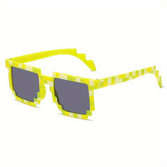 Gamer Robot UV Protection Sunglasses Cosplay Pixel Mosaic Sun Glasses