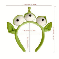 Three Eyes Alien Headband Plush Cartoon Headdress Halloween Costume Cosplay