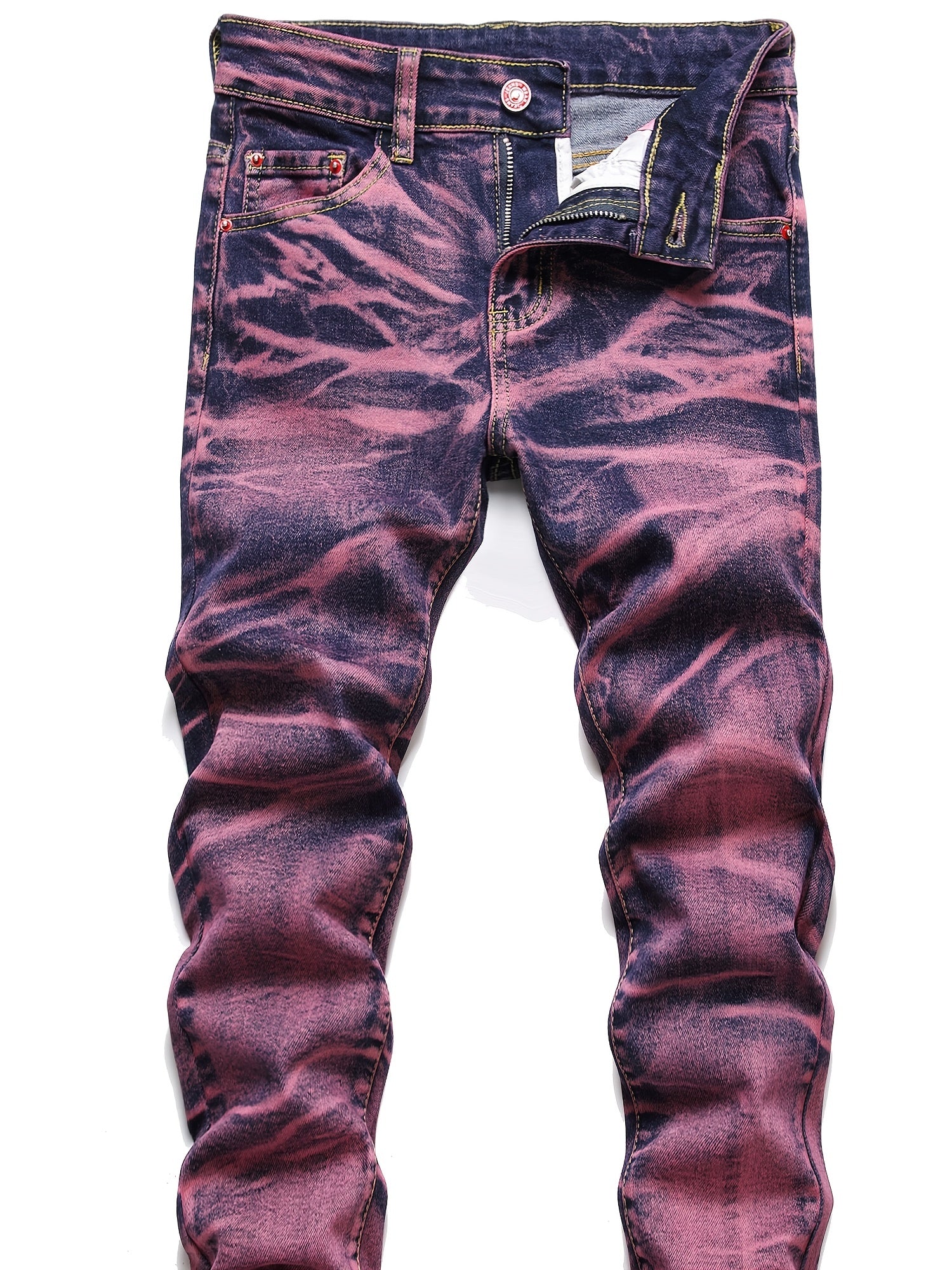 Boys Stretch Ripped Jeans Skinny Slim Fit Washed Denim Pants Kids Clothes