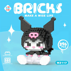 Building Blocks Cartoon Dolls Kuromi Meiru Rabbit Micro Diamond Toys