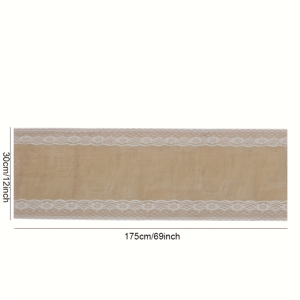 Natural Linen Table Runner Romantic Cloth For Wedding Party Decoration