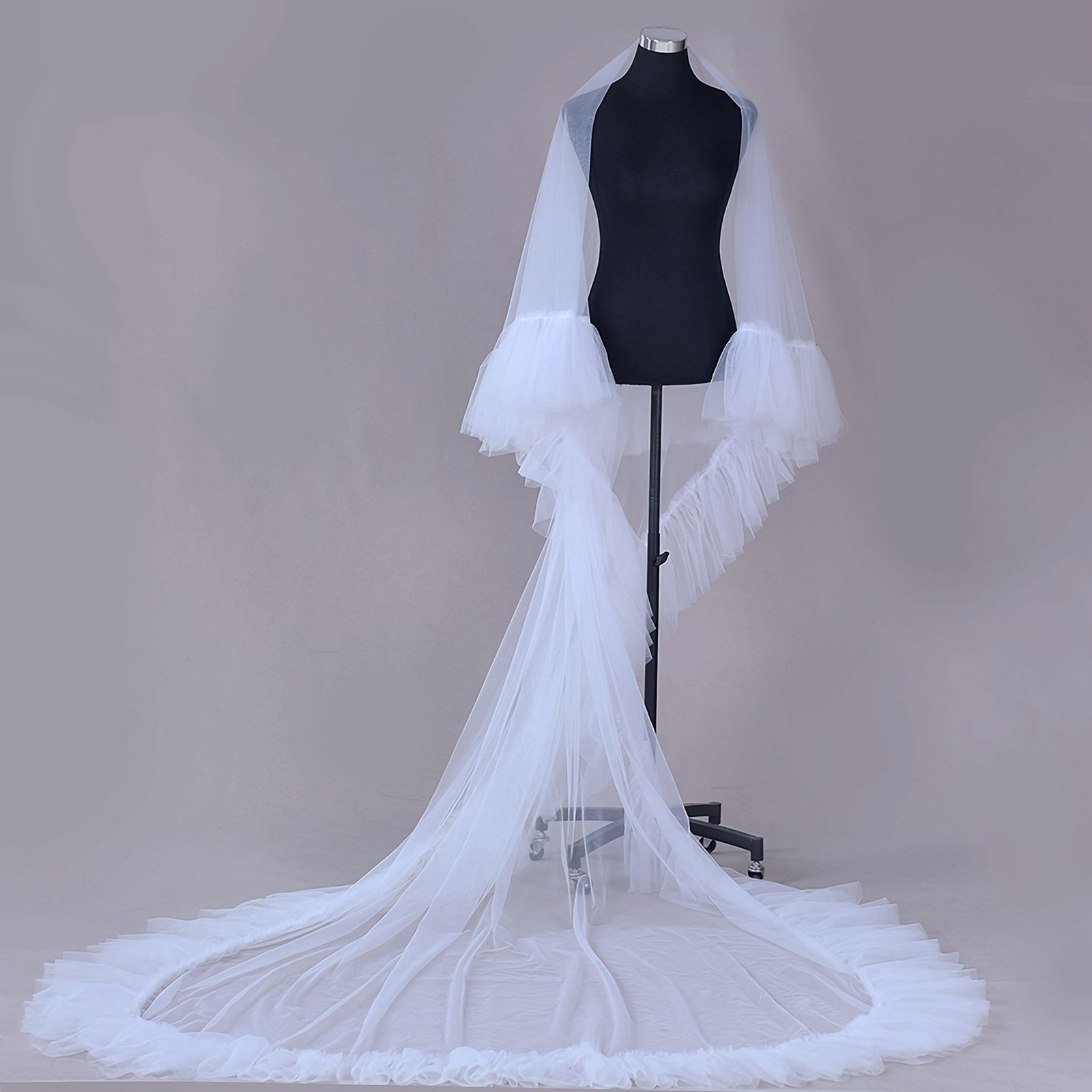 Layered Bridal Veil and Train for Wedding