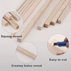 45pcs Persian Wood Strips Chips Combo Set DIY Model Building Wooden Material