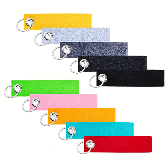 Colorful Felt Keychains with Steel Keychains - DIY Keychain Kit