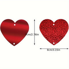 6 Heart Hanging Party Decorations Indoor/Outdoor