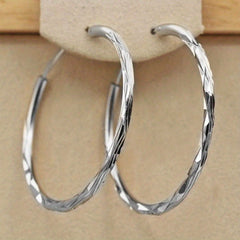 Golden Big Circle Hoop Earrings 18K Plated Jewelry For Women