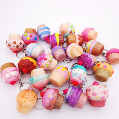 24pcs Donut Decompressing Toy Keychain Holiday Gift
