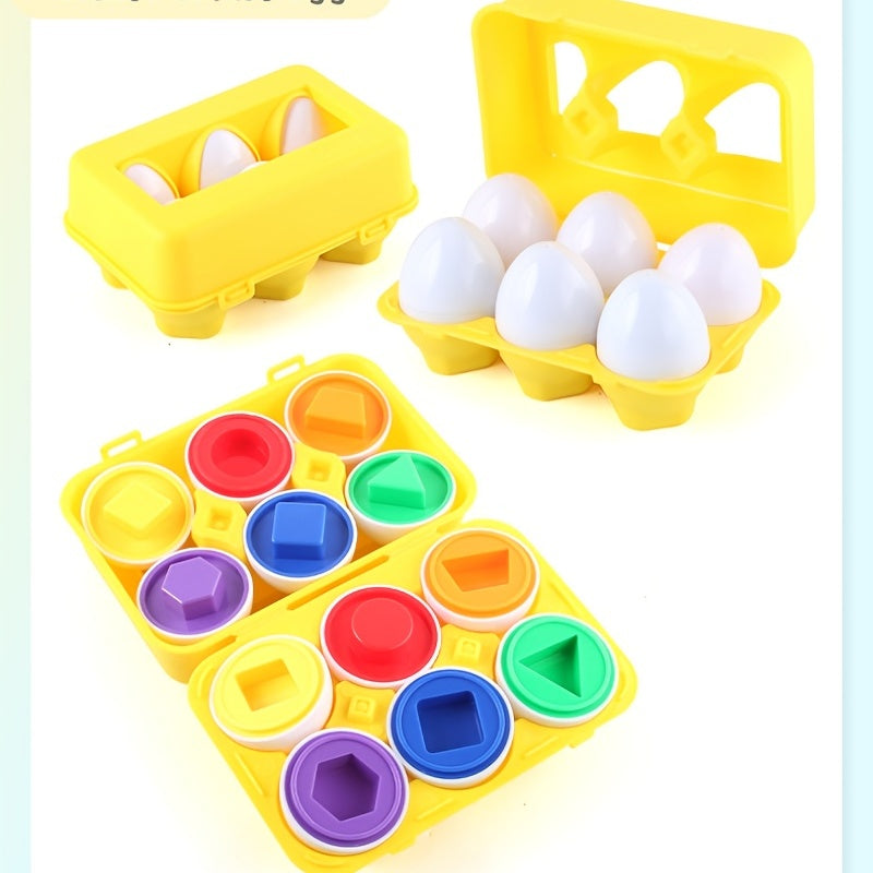 Smart Egg Matching Game Numbers Geometry Fruits Veggies Educational Toy