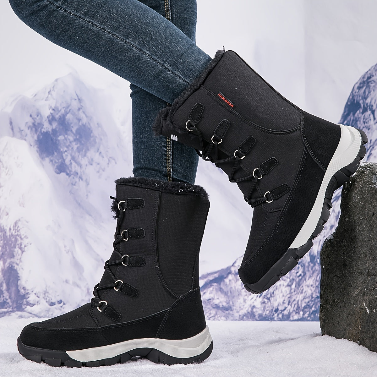 Furry Thermal Snow Boots for Fall Winter Keep Warm