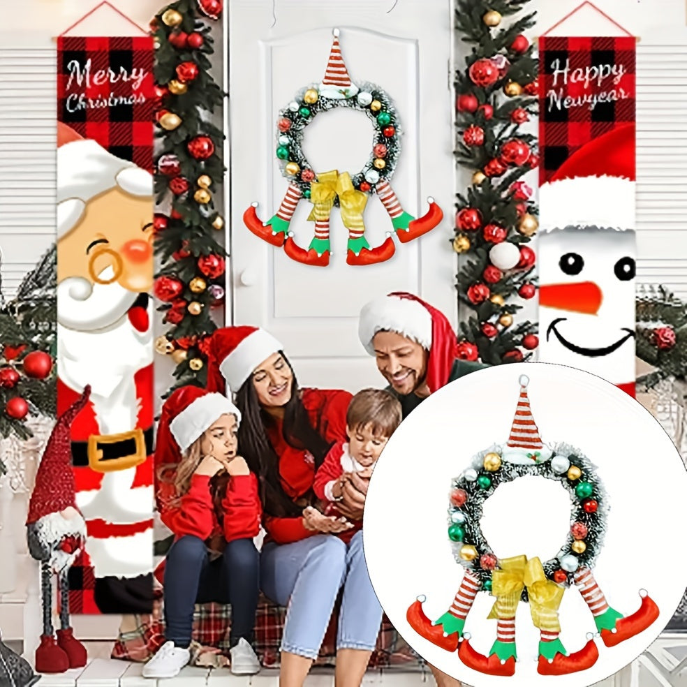 Christmas Clown Door Hanging Wreath