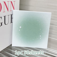 50 Sheets Gradient Square Note Pad Office Supplies